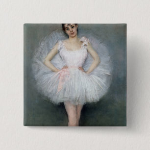 Portrait of a Young Ballerina Button