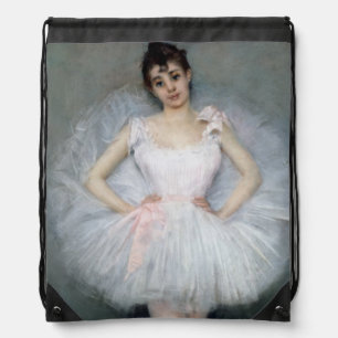Portrait of a Young Ballerina Drawstring Bag