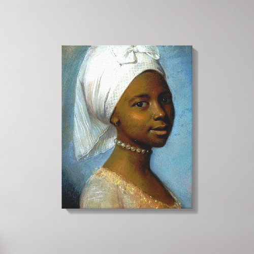 Portrait of a Young Black Woman Classic Art Canvas Print