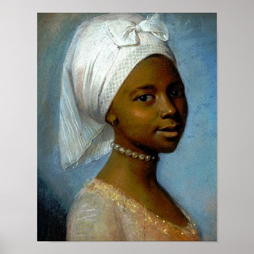 Portrait of a Young Black Woman Classic Art Poster