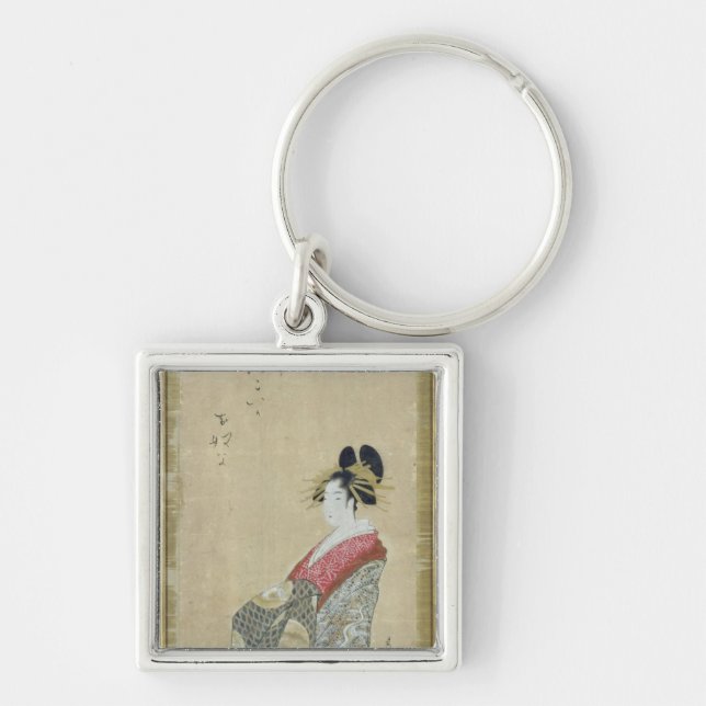 Portrait of a young courtesan keychain (Front)