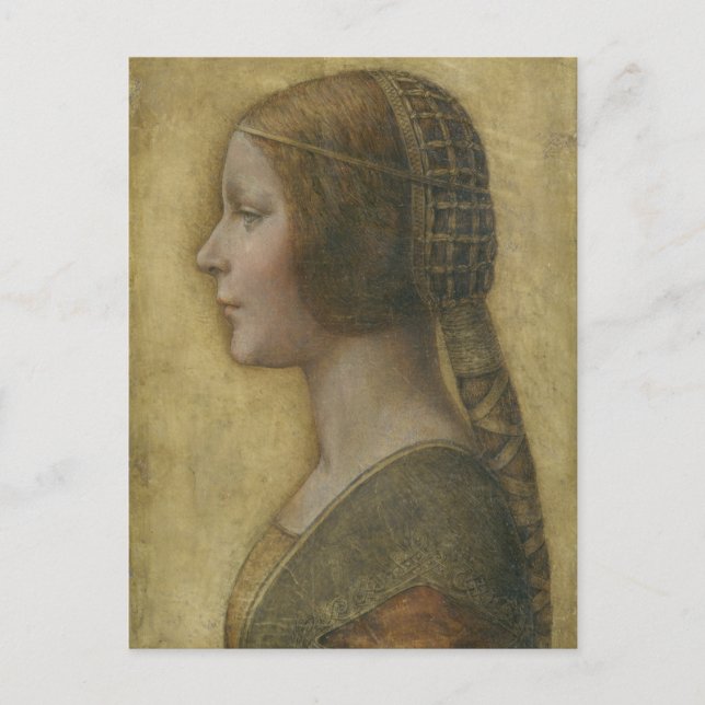 Portrait of a Young Fiancee by Leonardo da Vinci Postcard (Front)