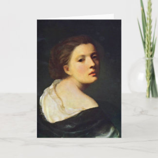 Portrait Of A Young Girl By Jean-Baptiste Greuze Card