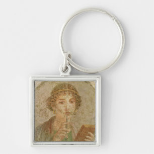 Portrait of a young girl keychain