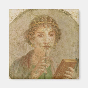 Portrait of a young girl magnet