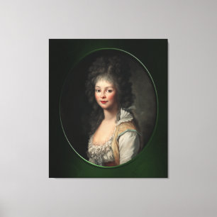 Portrait Of A Young Lady by Johann Tischbein Canvas Print