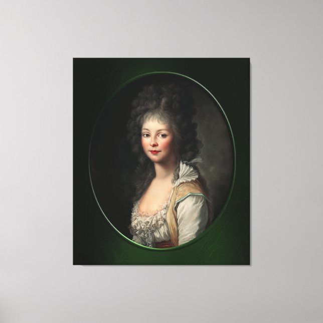 Portrait Of A Young Lady by Johann Tischbein Canvas Print (Front)