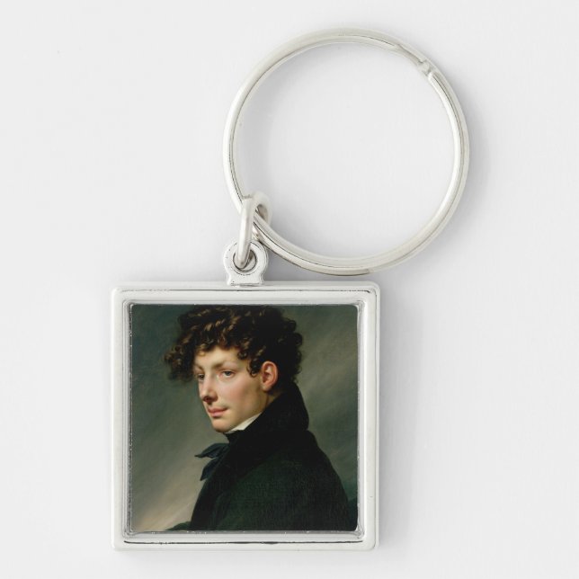 Portrait of a Young Man as a Hunter, 1811 Keychain (Front)