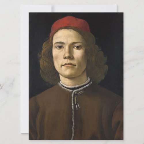 Portrait of a Young Man by Botticelli Card
