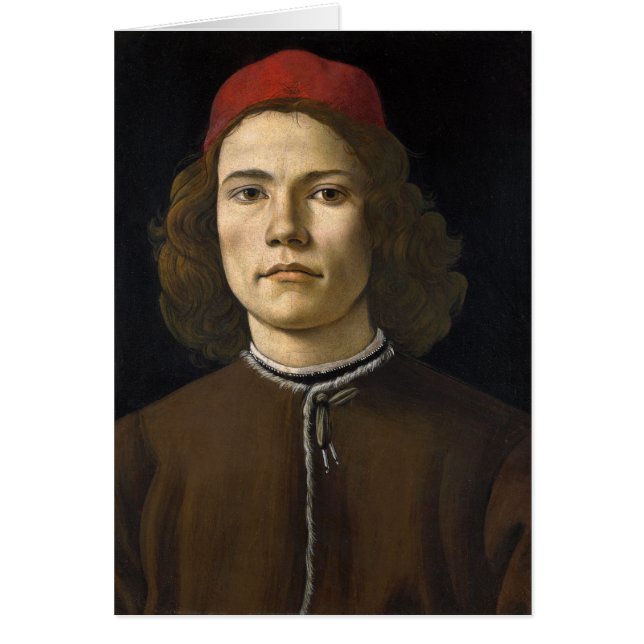 Portrait of a Young Man by Botticelli Cards (Front)