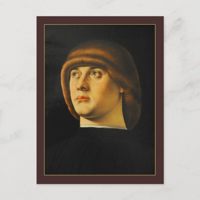 Portrait of a Young Man by Jacometto Veneziano Postcard (Front)