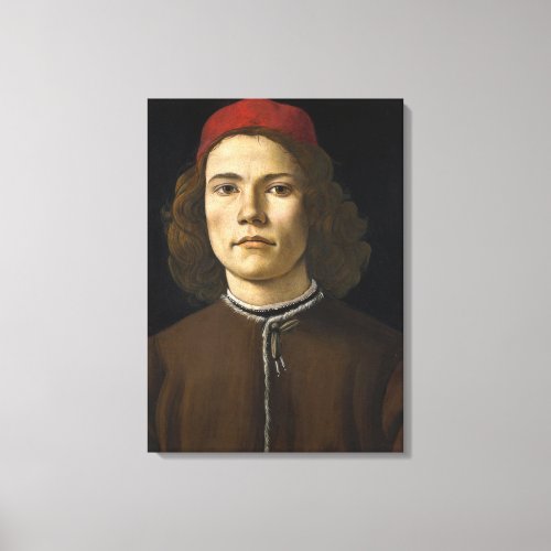 Portrait of a Young Man by Sandro Botticelli Canvas Print