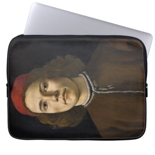 Portrait of a Young Man by Sandro Botticelli Laptop Sleeve