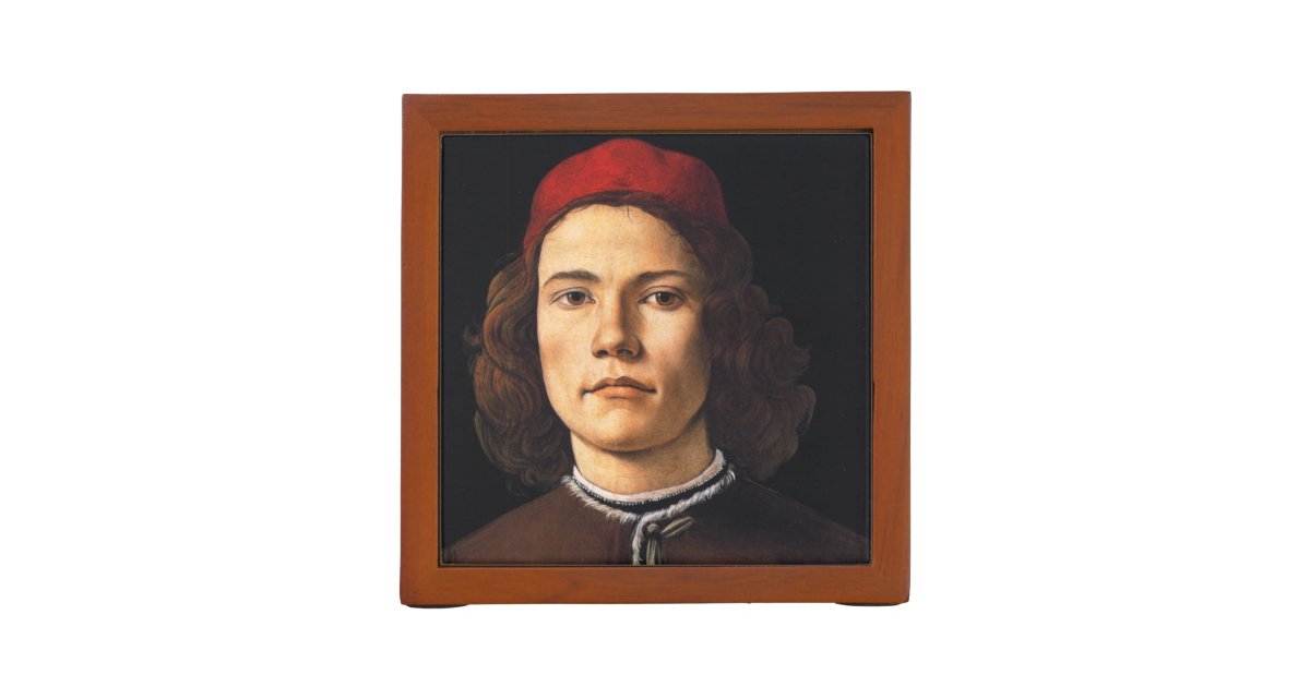 Portrait of a Young Man by Sandro Botticelli Pencil Holder | Zazzle.com
