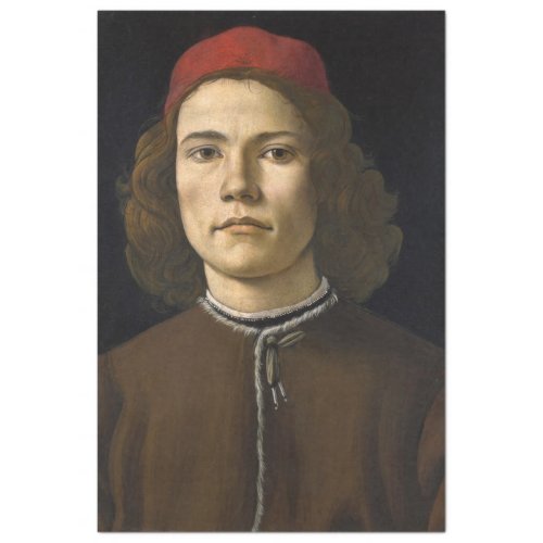 Portrait of a Young Man by Sandro Botticelli Tissue Paper