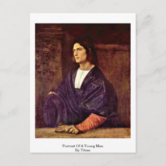 Portrait Of A Young Man By Titian Postcard