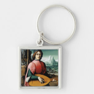 Portrait of a Young Man with a Lute Keychain