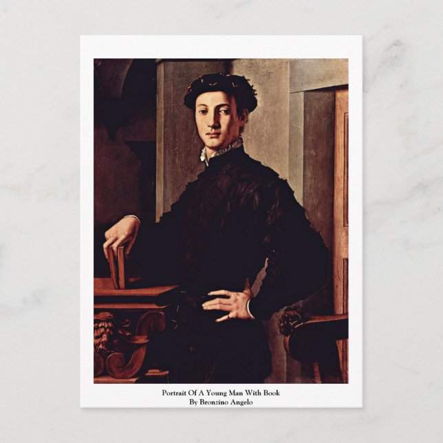 Portrait Of A Young Man With Book Postcard (Front)