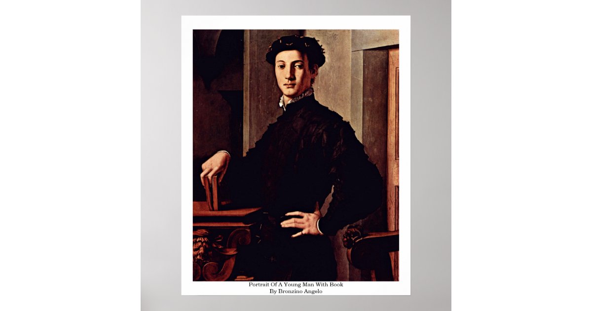 Portrait Of A Young Man With Book Poster | Zazzle