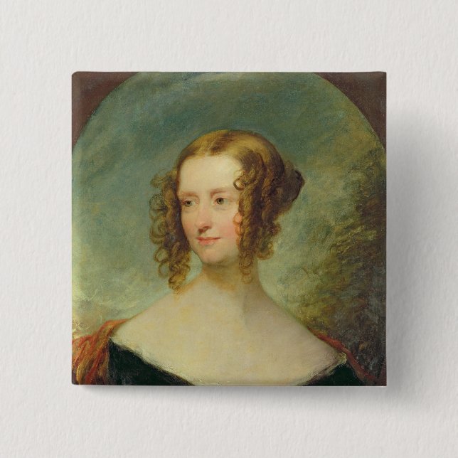Portrait of a Young Woman Button (Front)