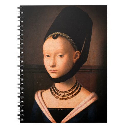 Portrait of a Young Woman by Petrus Christus Notebook