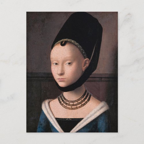 Portrait of a Young Woman by Petrus Christus _ Postcard