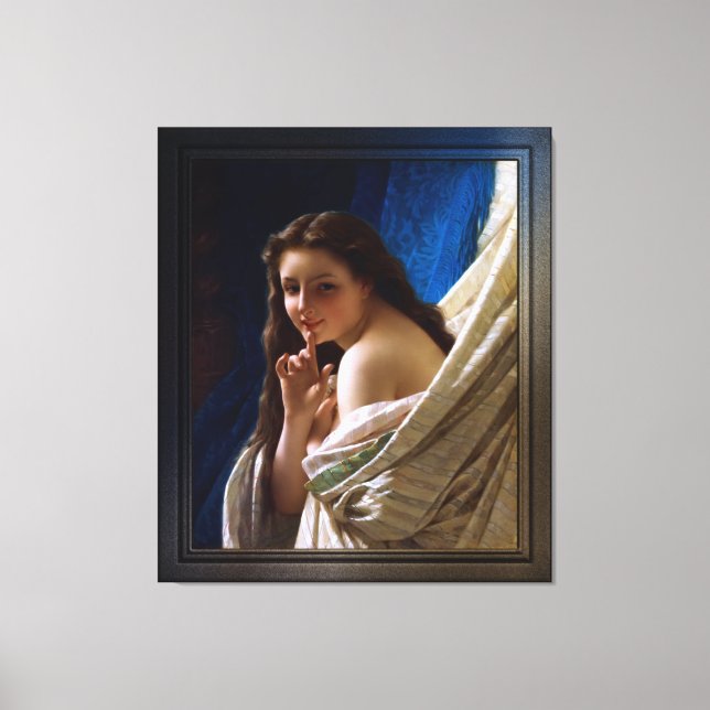 Portrait Of A Young Woman by Pierre Auguste Cot Canvas Print (Front)