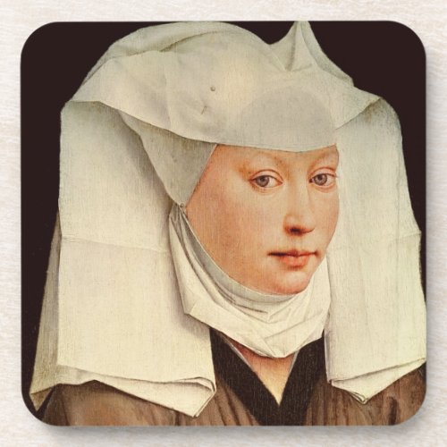 Portrait of a Young Woman in a Pinned Hat c1435 Coaster