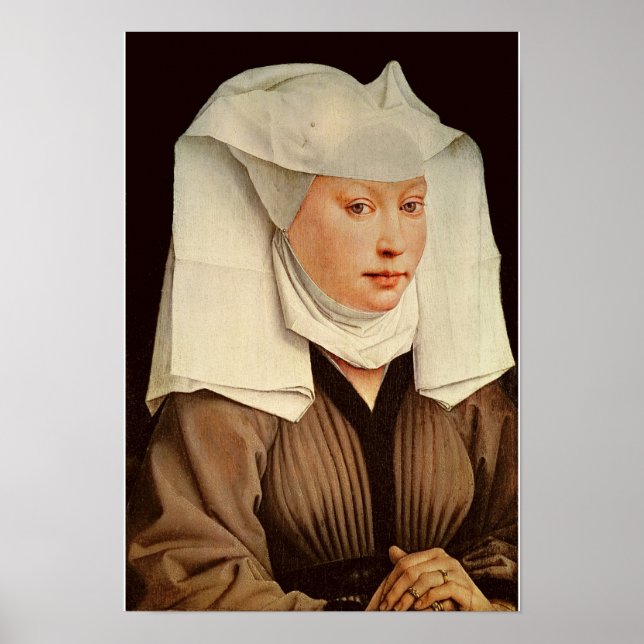 Portrait of a Young Woman in a Pinned Hat, c.1435 Poster (Front)