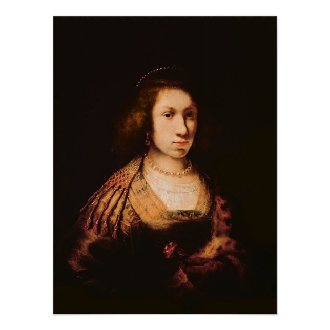 Portrait of a young woman poster (Front)