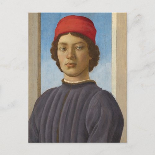 Portrait of a Youth c1485 oil  tempera Postcard