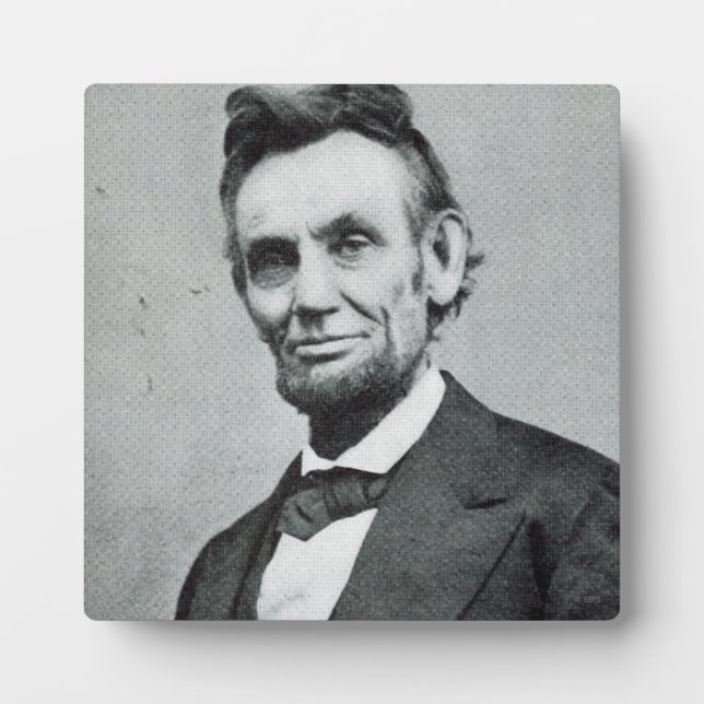 Portrait of Abe Lincoln 1 Plaque (Front)