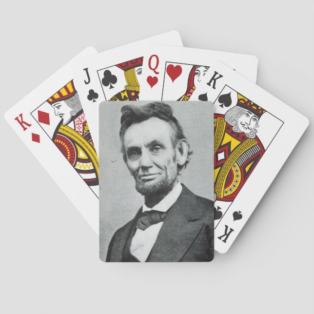 Portrait of Abe Lincoln 1 Poker Cards (Back)