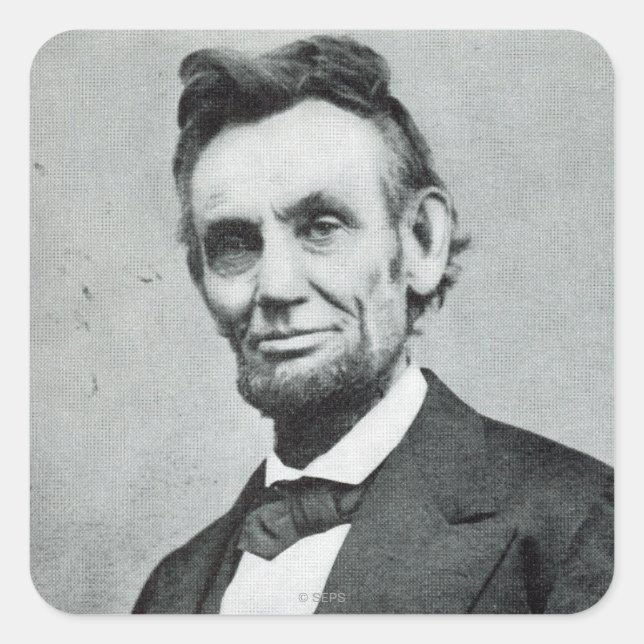 Portrait of Abe Lincoln 1 Square Sticker (Front)