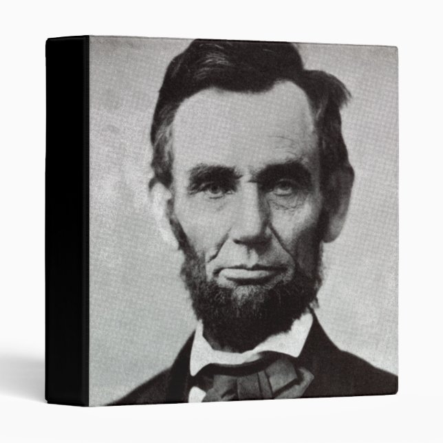 Portrait of Abe Lincoln 2 3 Ring Binder (Front/Spine)