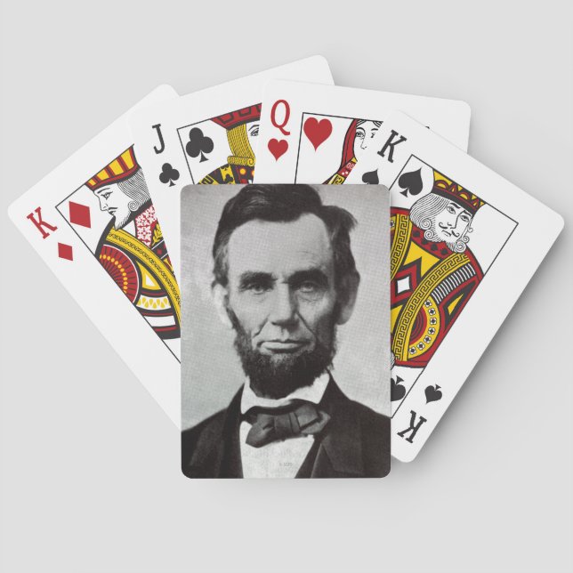 Portrait of Abe Lincoln 2 Poker Cards (Back)