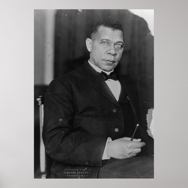 Portrait of Abolitionist Booker T. Washington Poster (Front)