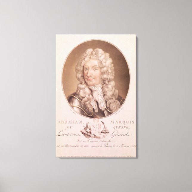 Portrait of Abraham Duquesne Canvas Print (Front)