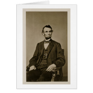 Portrait of Abraham Lincoln (1809-65) (b/w photo)