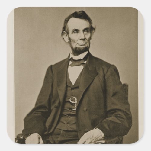 Portrait of Abraham Lincoln 1809_65 bw photo Square Sticker
