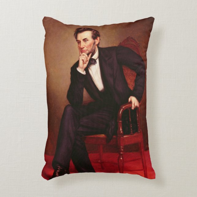 Portrait of Abraham Lincoln Decorative Pillow (Front(Vertical))