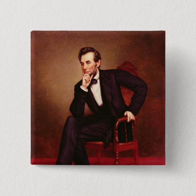 Portrait of Abraham Lincoln Pinback Button (Front)
