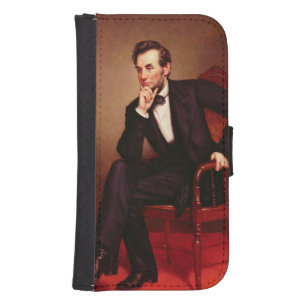 Portrait of Abraham Lincoln Samsung S4 Wallet Case