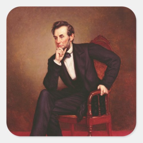 Portrait of Abraham Lincoln Square Sticker