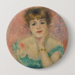 Portrait of Actress Jeanne Samary, Auguste Renoir Button