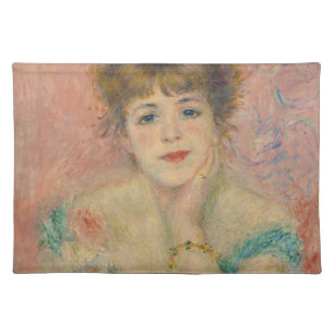 Portrait of Actress Jeanne Samary, Auguste Renoir Cloth Placemat