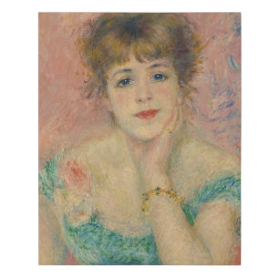 Portrait of Actress Jeanne Samary, Auguste Renoir Faux Canvas Print
