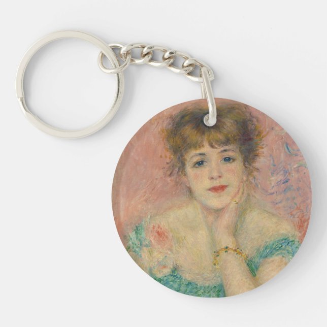 Portrait of Actress Jeanne Samary, Auguste Renoir Keychain (Front)