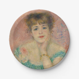 Portrait of Actress Jeanne Samary, Auguste Renoir Paper Plates
