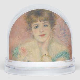 Portrait of Actress Jeanne Samary, Auguste Renoir Snow Globe